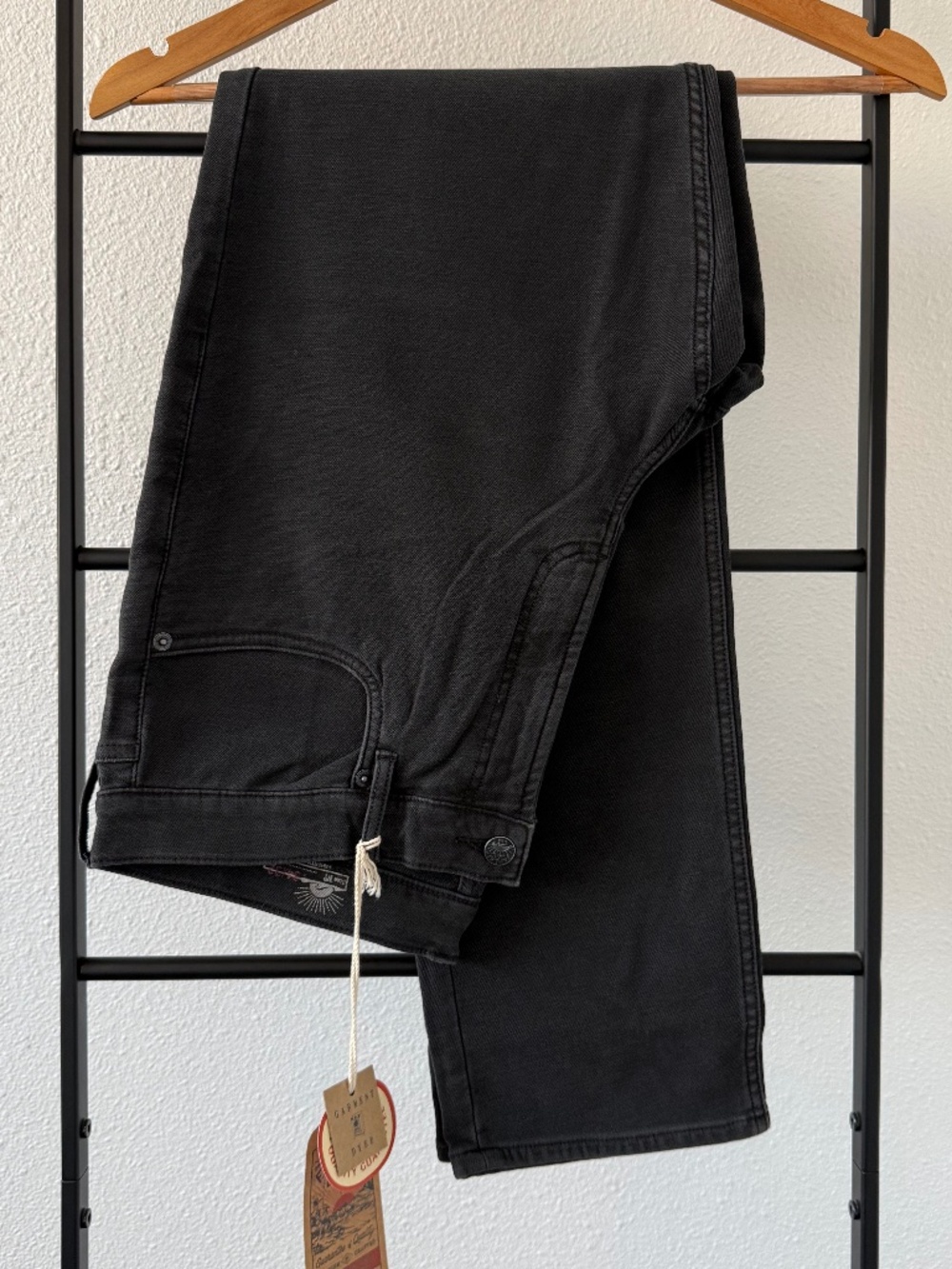 Faherty Stretch Terry 5-Pocket Pant - 34x32 - Onyx Black